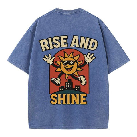 Rise and Shine Oversized Graphic Streetwear Tee