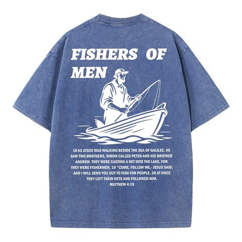Fishers of Men Oversized Christian Graphic Tee