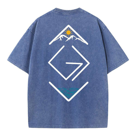 God is greater than the highs and lows christ Christian Washed T-Shirt