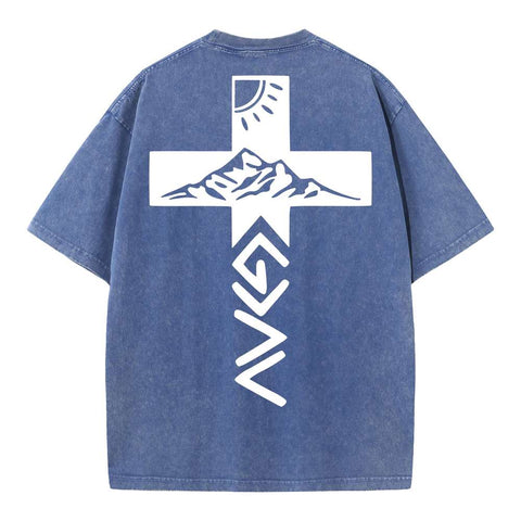 God Is Greater Than The Highs And Lows Christian Washed T-Shirt