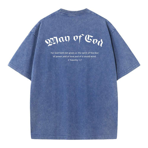 Man of God Christian Washed T-Shirt