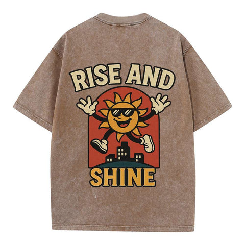 Rise and Shine Oversized Graphic Streetwear Tee