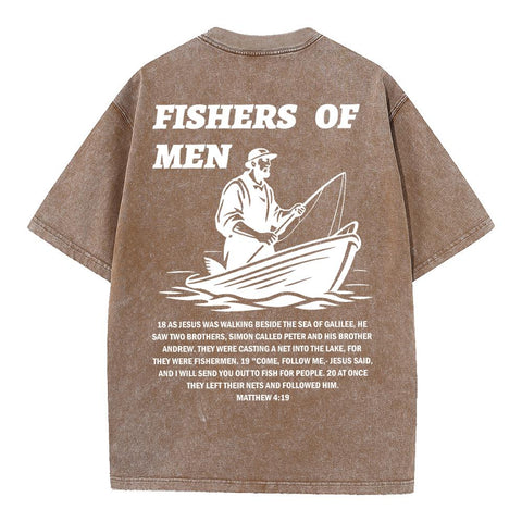 Fishers of Men Oversized Christian Graphic Tee