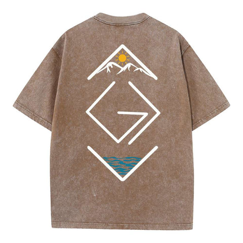 God is greater than the highs and lows christ Christian Washed T-Shirt
