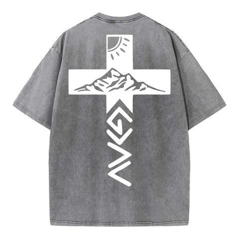 God Is Greater Than The Highs And Lows Christian Washed T-Shirt