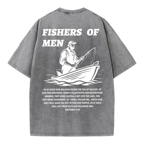 Fishers of Men Oversized Christian Graphic Tee