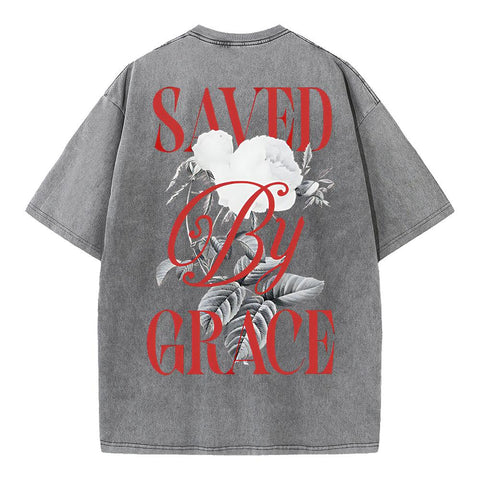 Saved By Grace Christian Washed T-Shirt
