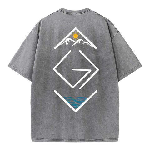 God is greater than the highs and lows christ Christian Washed T-Shirt