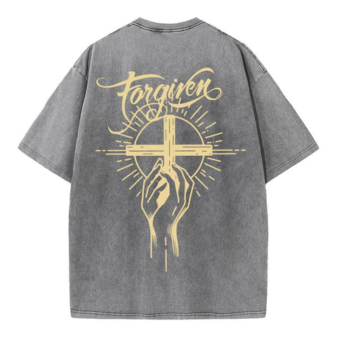 Forgiven Cross Hand Oversized Streetwear Tee