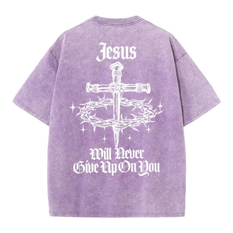 Never Forsaken Oversized Jesus Graphic Tee
