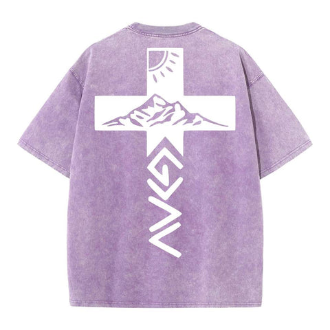God Is Greater Than The Highs And Lows Christian Washed T-Shirt