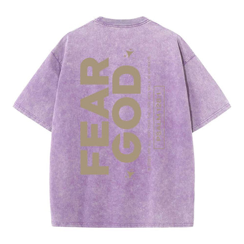 Fear God Oversized Vintage Christian Graphic Tee