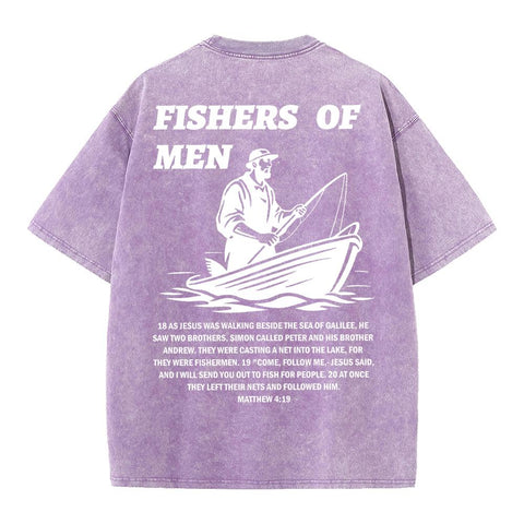 Fishers of Men Oversized Christian Graphic Tee