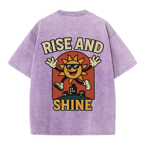 Rise and Shine Oversized Graphic Streetwear Tee
