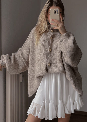 Elora Oversized Button Front Knit Cardigan