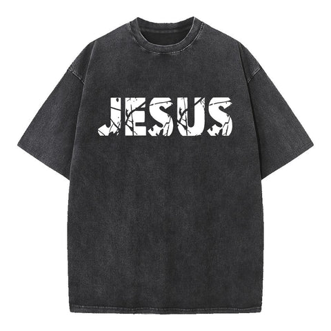 Jesus The Way The Truth And The Life Christian Washed T-Shirt
