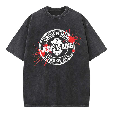 Jesus Is King Crown Him Oversized Tee