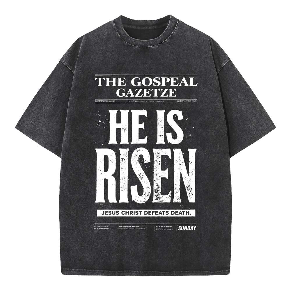 He Is Risen Oversized Vintage Streetwear Tee