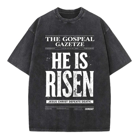He Is Risen Oversized Vintage Streetwear Tee