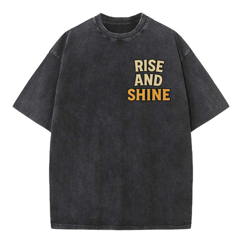 Rise and Shine Oversized Graphic Streetwear Tee