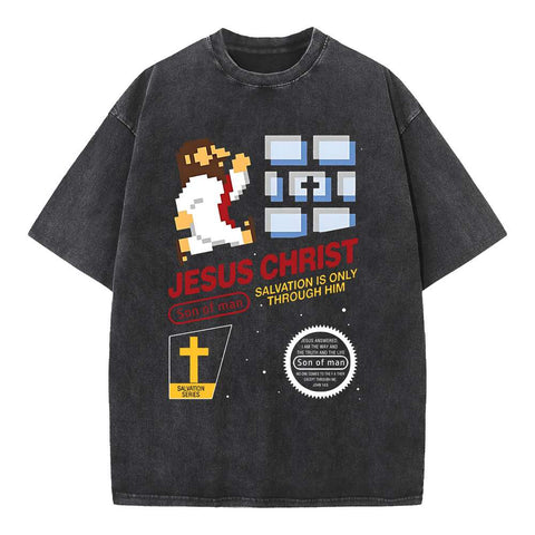 Jesus Christ Chirstian Washed T-Shirt