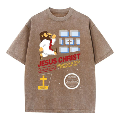 Jesus Christ Chirstian Washed T-Shirt
