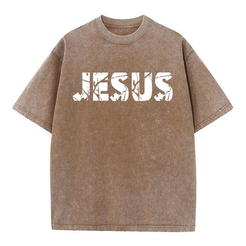 Jesus The Way The Truth And The Life Christian Washed T-Shirt