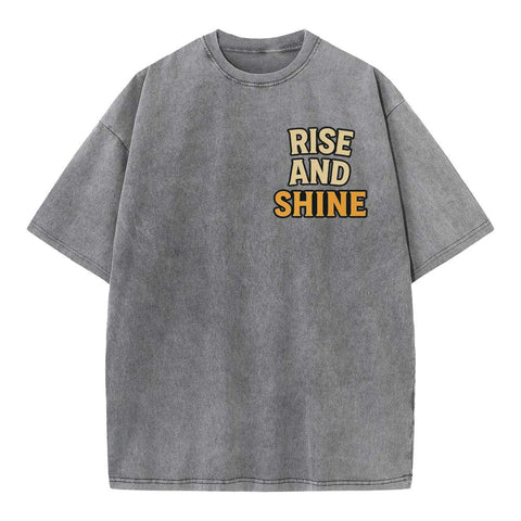 Rise and Shine Oversized Graphic Streetwear Tee