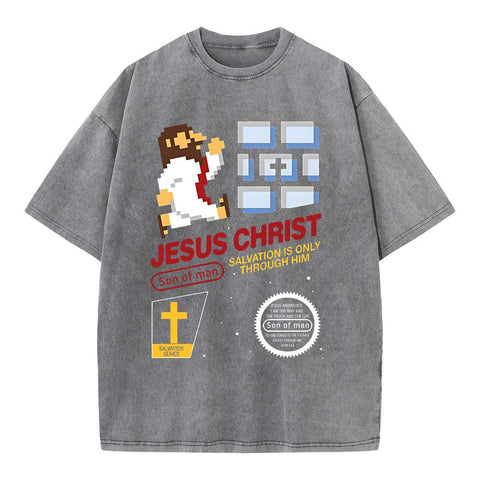 Jesus Christ Chirstian Washed T-Shirt