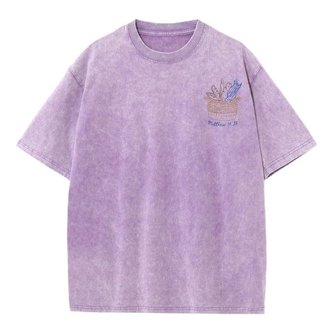 Fish & Loaves Christian Washed T-Shirt