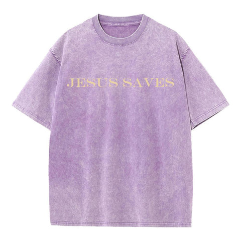Jesus Saves Vintage Oversized Graphic Tee