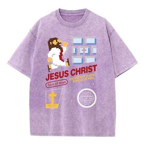 Jesus Christ Chirstian Washed T-Shirt
