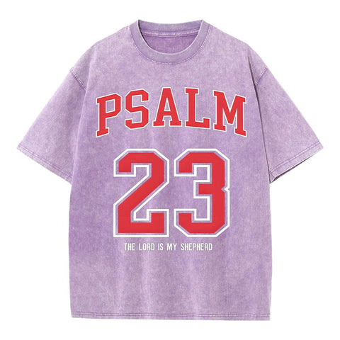 Psalm 23 Christian Washed T-Shirt