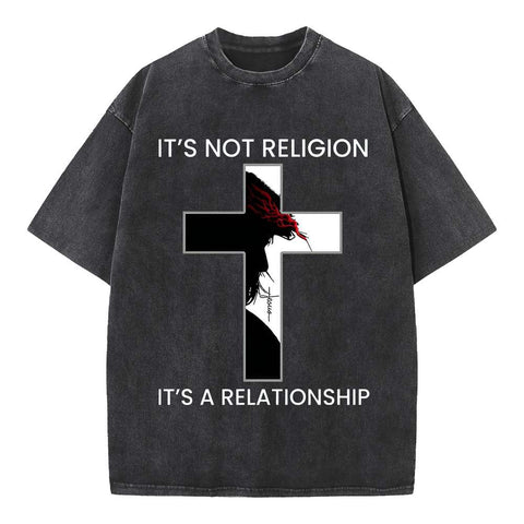 It's Not Religion It's a Relationship Jesus Cross Shirt