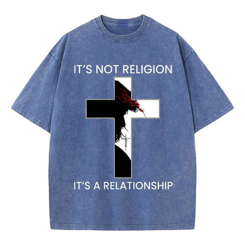 It's Not Religion It's a Relationship Jesus Cross Shirt