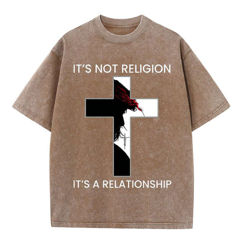 It's Not Religion It's a Relationship Jesus Cross Shirt