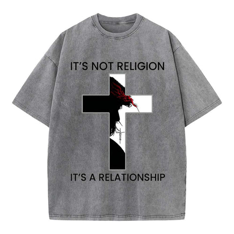 It's Not Religion It's a Relationship Jesus Cross Shirt