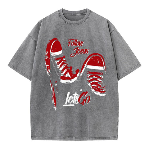 Follow Jesus Vintage Sneaker Graphic Tee