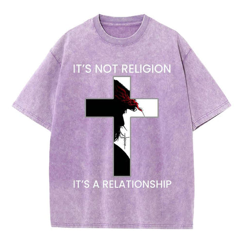 It's Not Religion It's a Relationship Jesus Cross Shirt