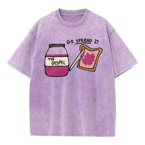 Go Spread It Christian Washed T-Shirt