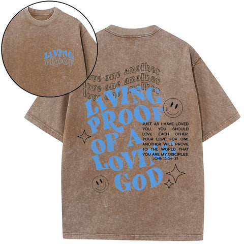 Love One Another Christian Washed T-Shirt