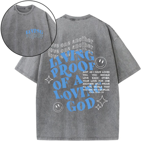 Love One Another Christian Washed T-Shirt