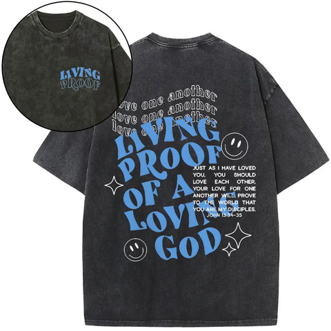 Love One Another Christian Washed T-Shirt