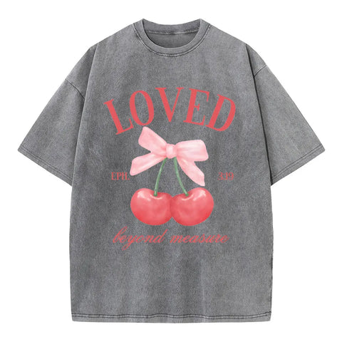 Loved Beyoud Measure Christian Washed T-Shirt