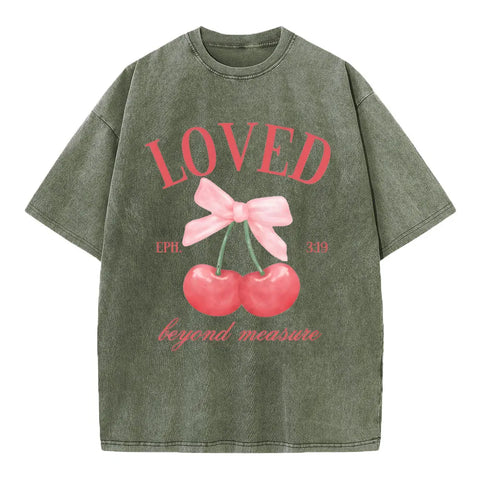 Loved Beyoud Measure Christian Washed T-Shirt
