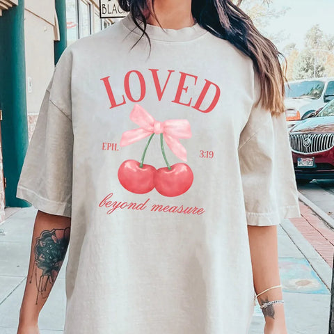 Loved Beyoud Measure Christian Washed T-Shirt