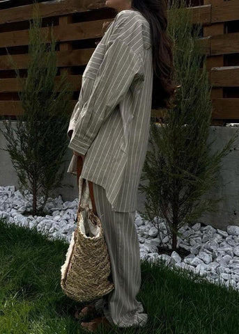 Mila - Striped Two-Piece Lounge Set