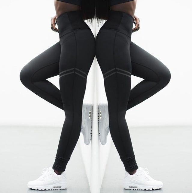 Women Sports Yoga Pants Workout Gym Fitness Athletic Sport Leggings Running Pants Women Stretchy Gym Jogging Tights Black Red
