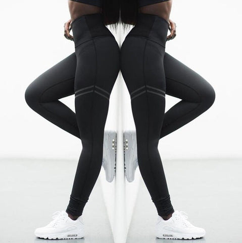 Women Sports Yoga Pants Workout Gym Fitness Athletic Sport Leggings Running Pants Women Stretchy Gym Jogging Tights Black Red