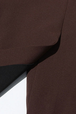 Lapel Collar Button Side Strong Shoulder Long Sleeve Split Cutout Blazer